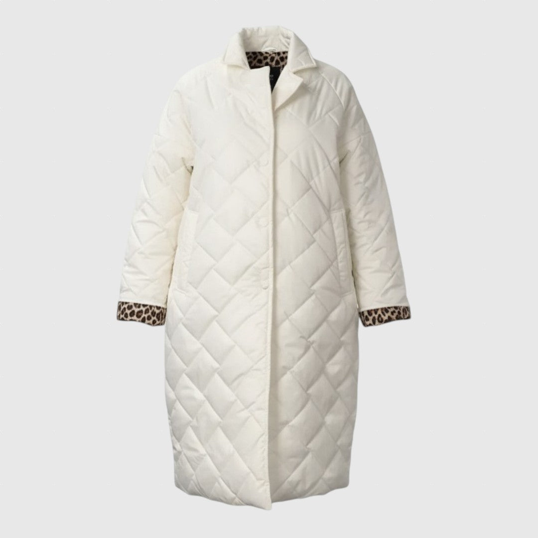 Οφίρα – Παλτό Διαμάντι με λεοπάρδαλη επένδυση