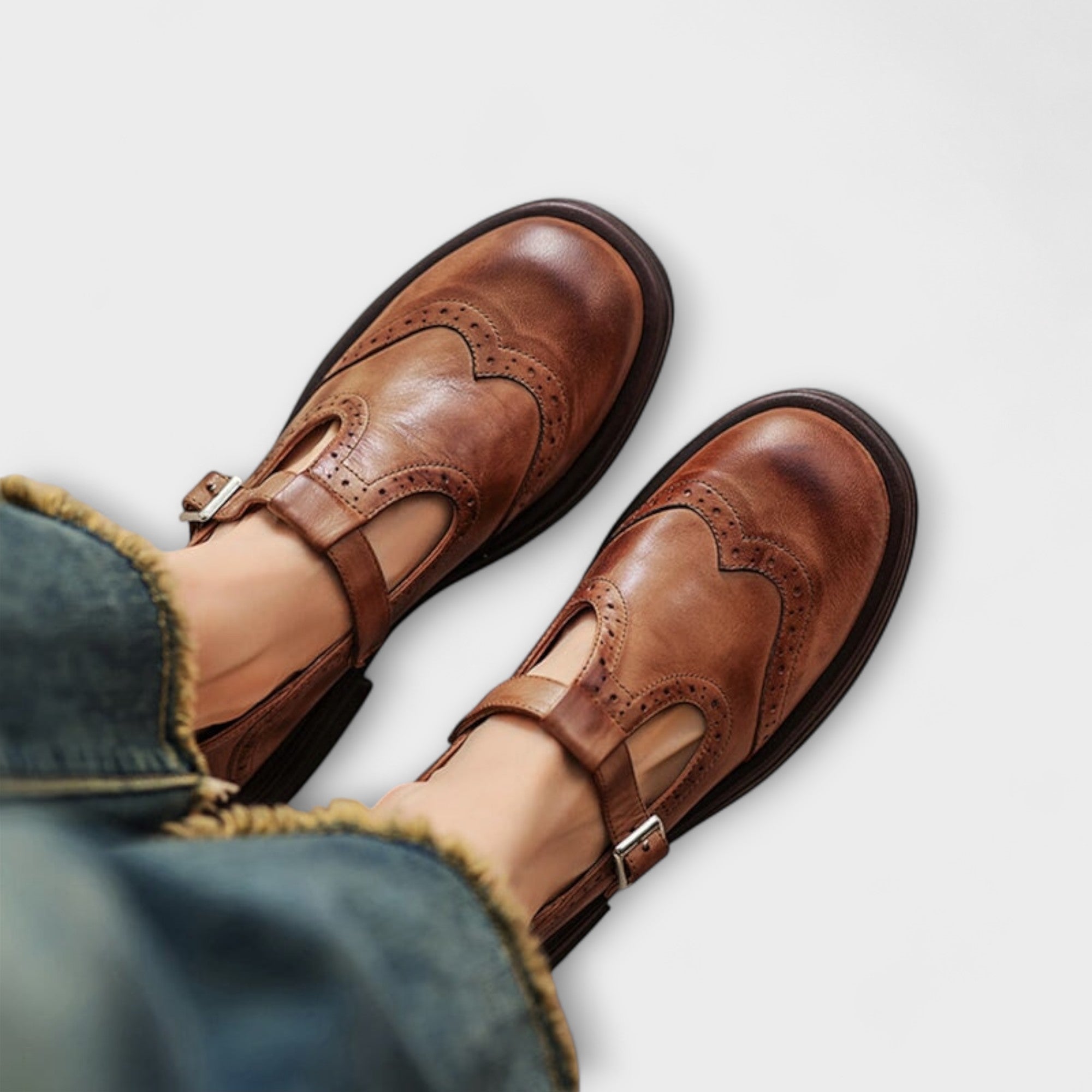 Isla - Εlegant Δερμάτινα Mary Jane