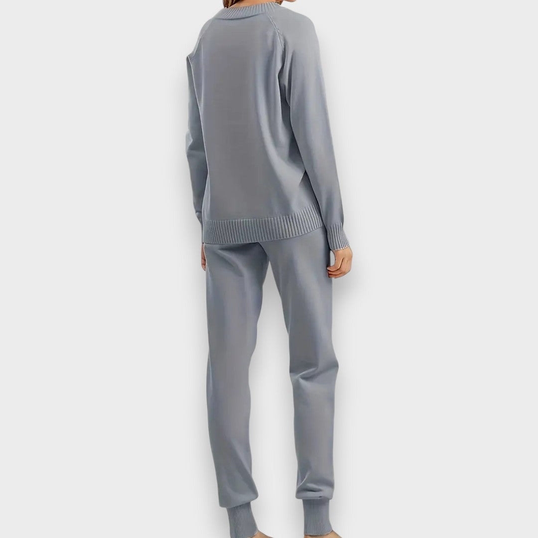 Θαλάσσιο | Σετ Δύο Τεμαχίων με Μακριά Μανίκια